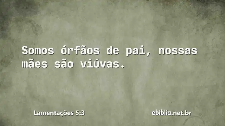 Lamentações 5:3