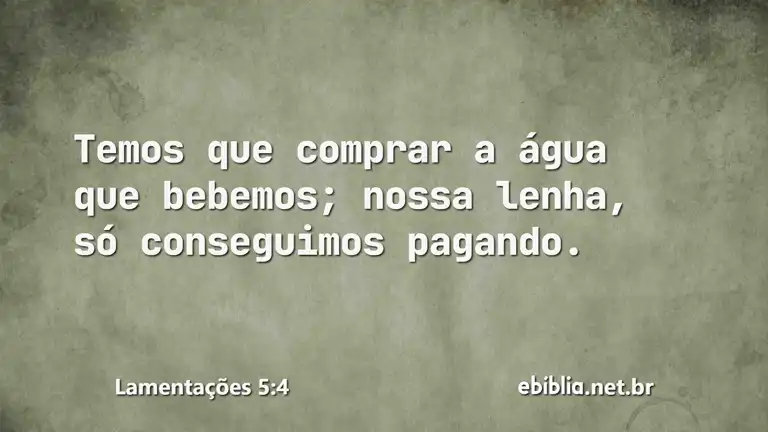 Lamentações 5:4