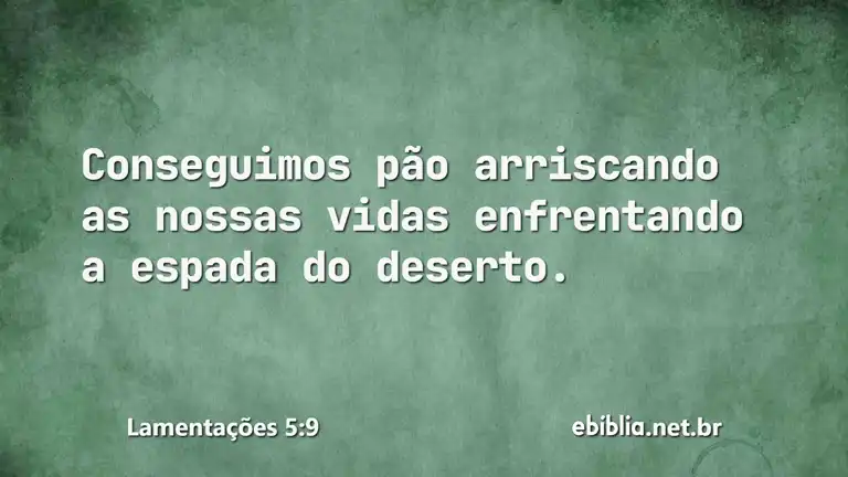 Lamentações 5:9