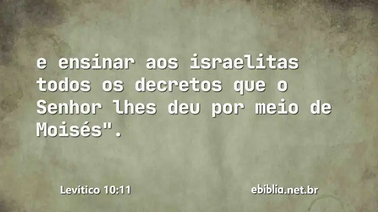 Levítico 10:11