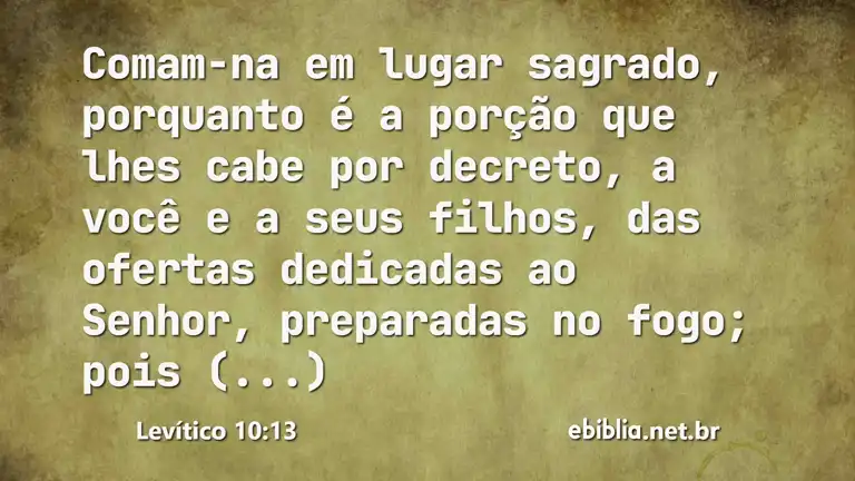 Levítico 10:13