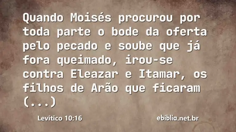 Levítico 10:16