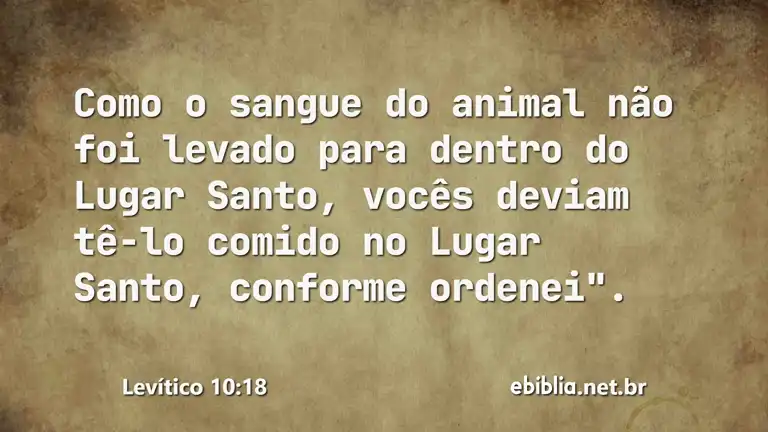 Levítico 10:18