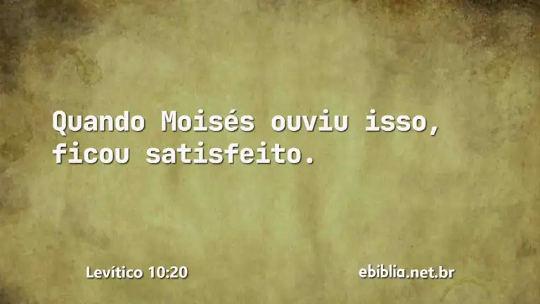 Levítico 10:20