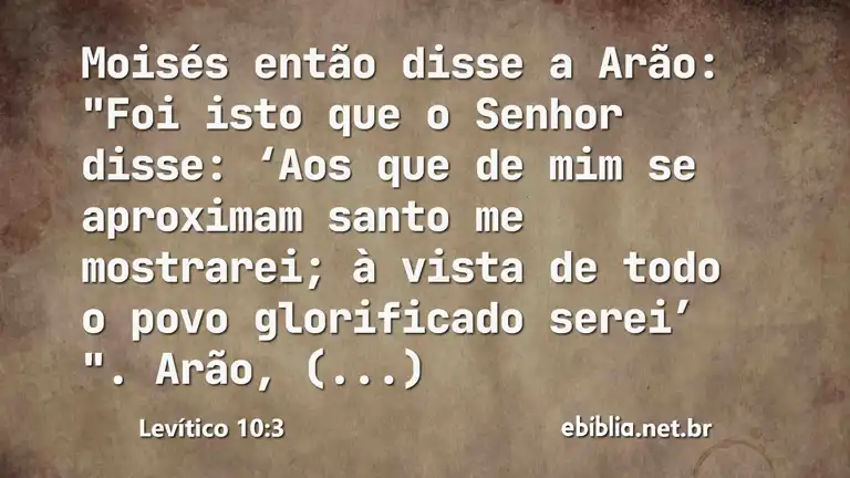 Levítico 10:3