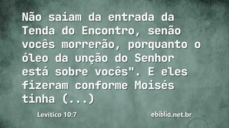 Levítico 10:7