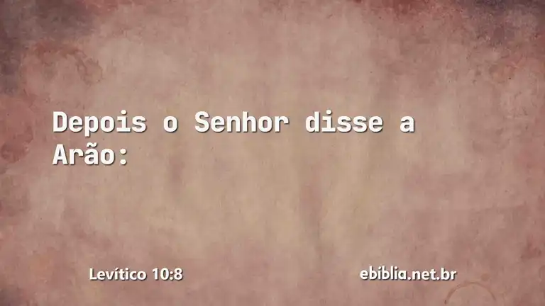 Levítico 10:8