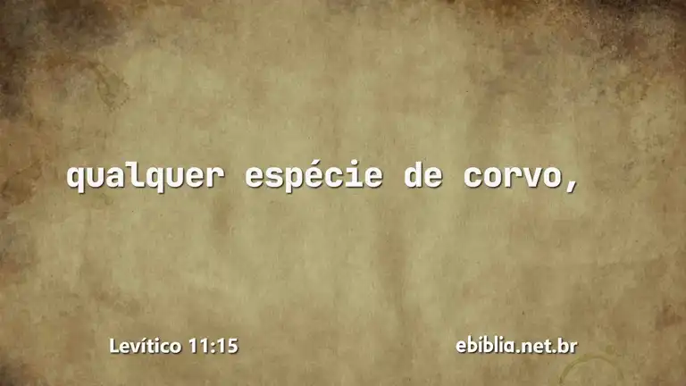 Levítico 11:15