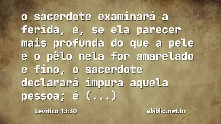 Levítico 13:30