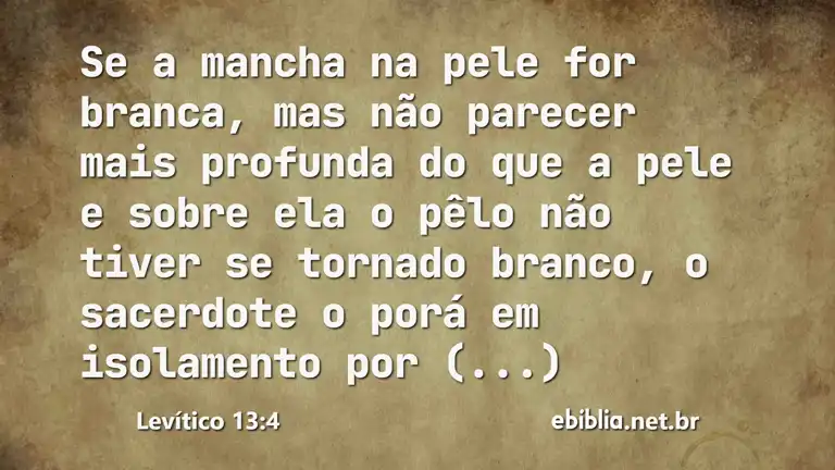 Levítico 13:4