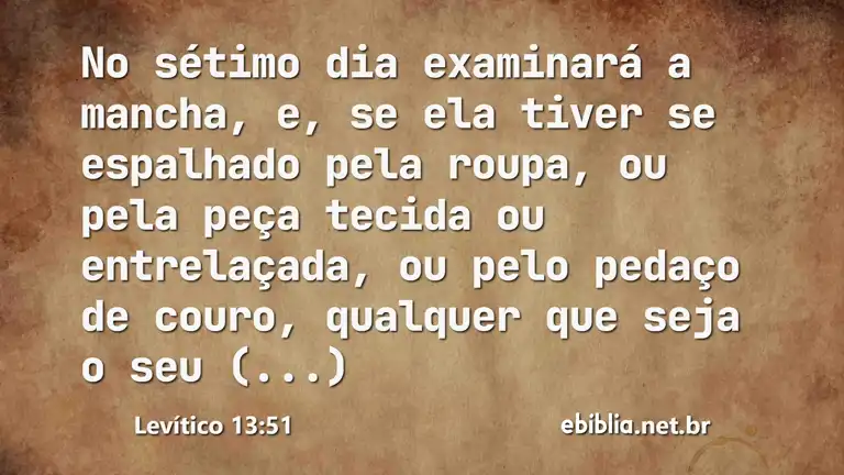 Levítico 13:51