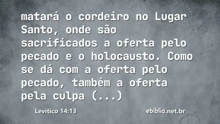 Levítico 14:13