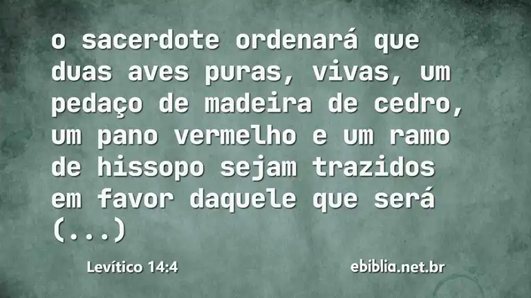 Levítico 14:4