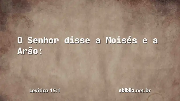 Levítico 15:1