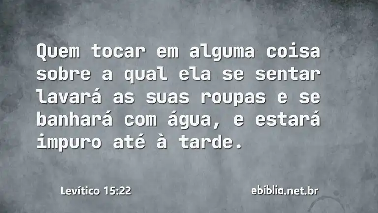 Levítico 15:22