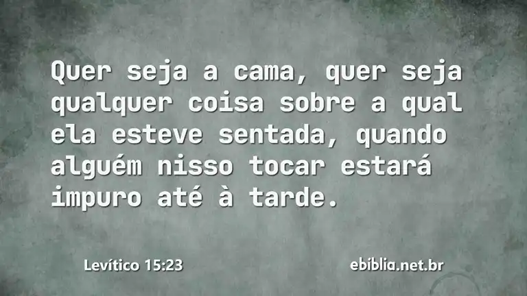 Levítico 15:23