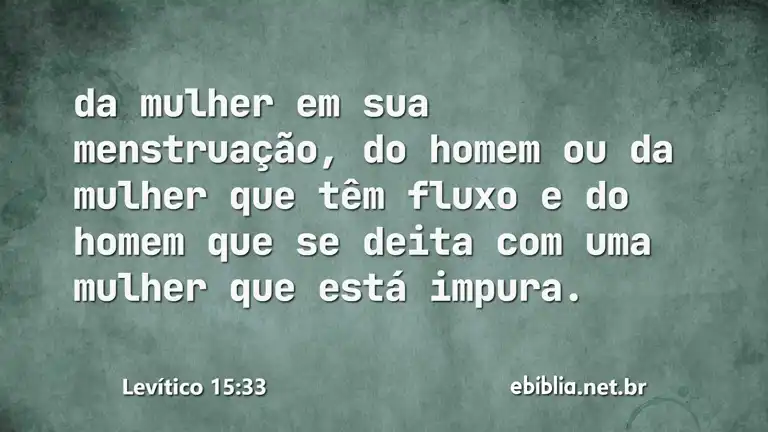 Levítico 15:33