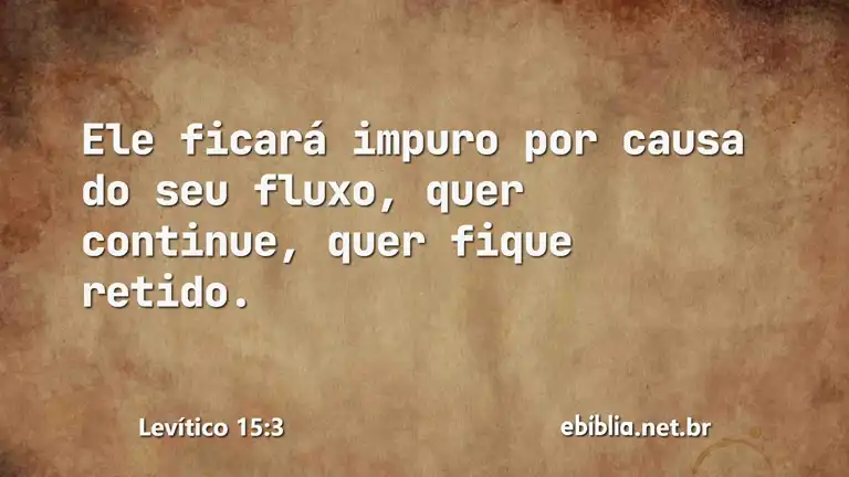 Levítico 15:3