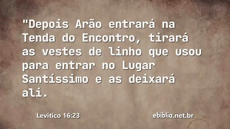 Levítico 16:23