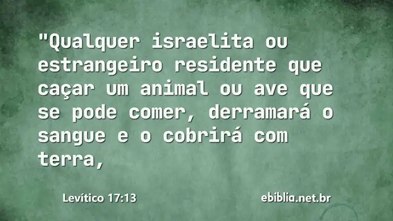 Levítico 17:13