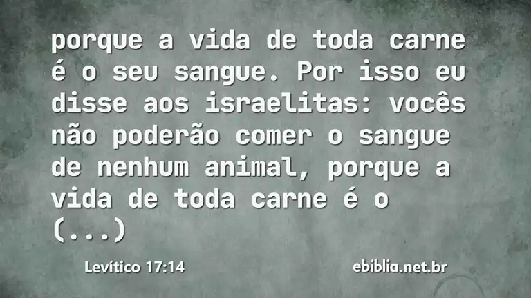 Levítico 17:14