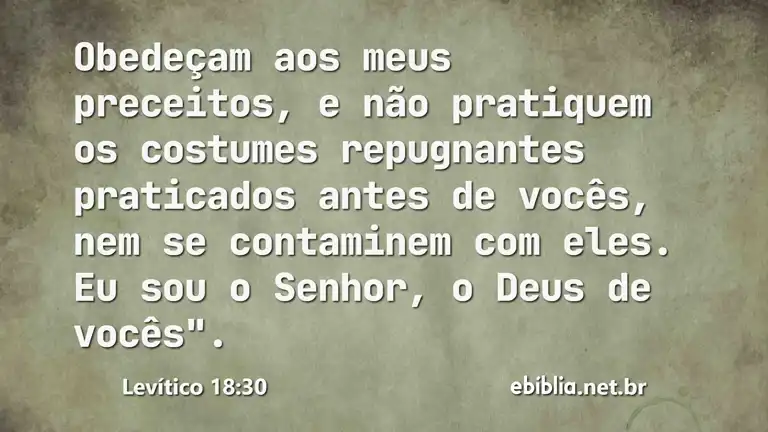 Levítico 18:30