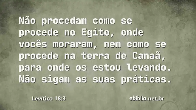 Levítico 18:3