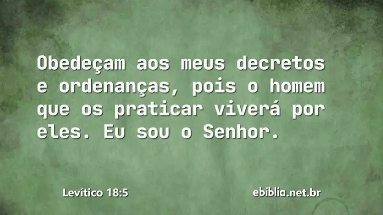 Levítico 18:5