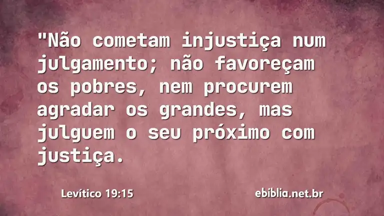 Levítico 19:15