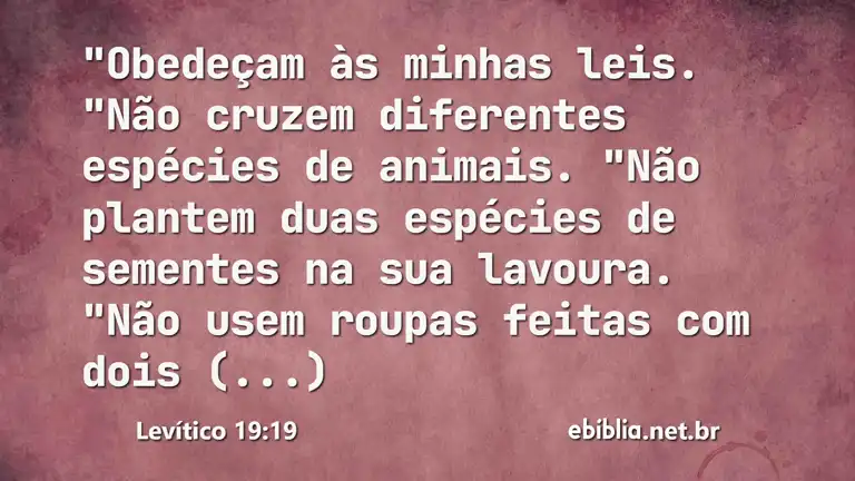 Levítico 19:19