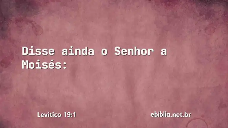 Levítico 19:1