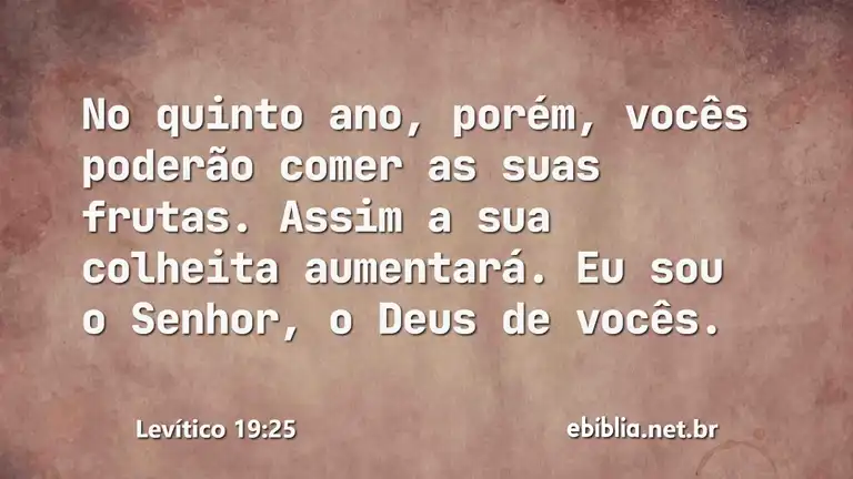 Levítico 19:25