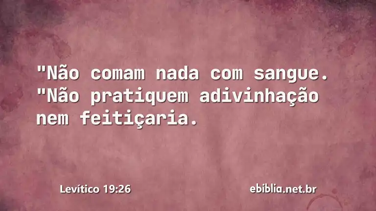 Levítico 19:26