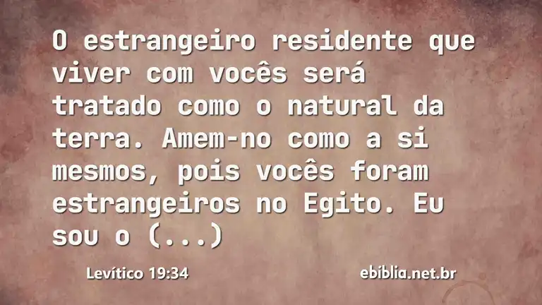 Levítico 19:34