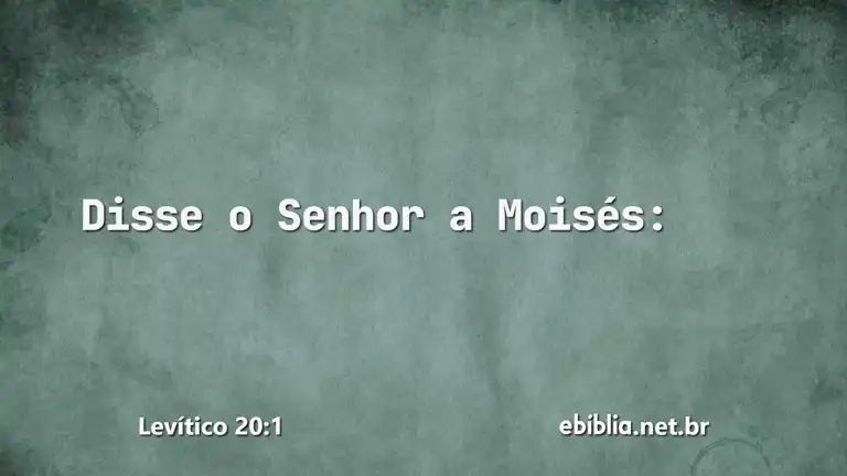 Levítico 20:1