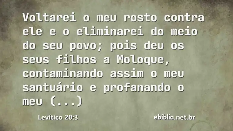 Levítico 20:3