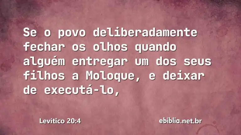 Levítico 20:4