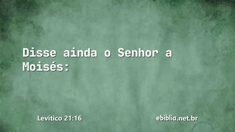 Levítico 21:16