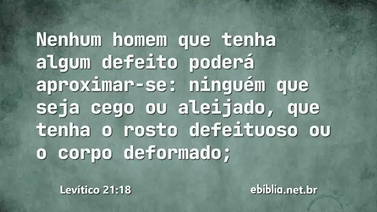 Levítico 21:18