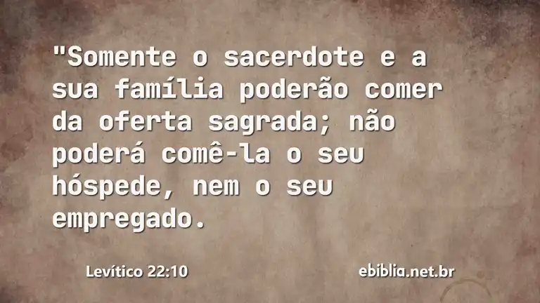 Levítico 22:10