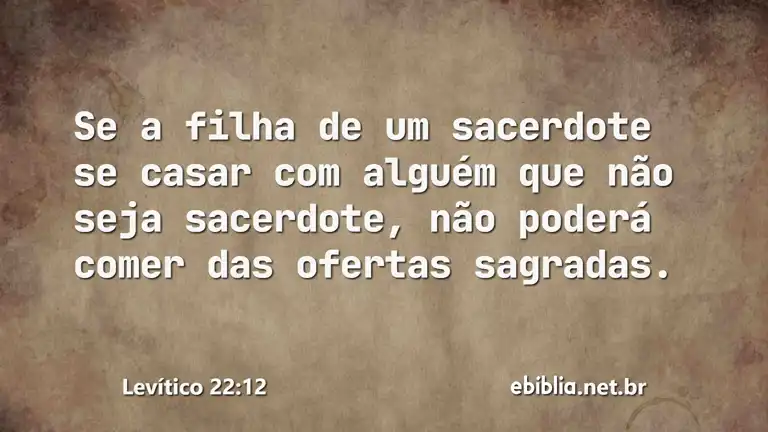 Levítico 22:12