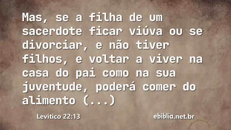 Levítico 22:13