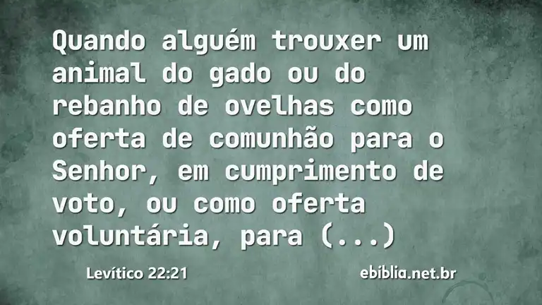 Levítico 22:21