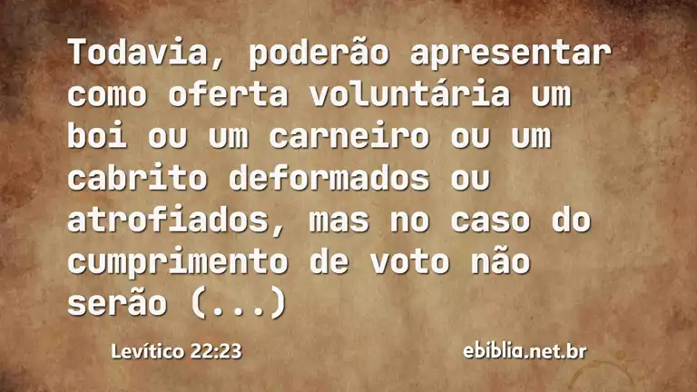 Levítico 22:23