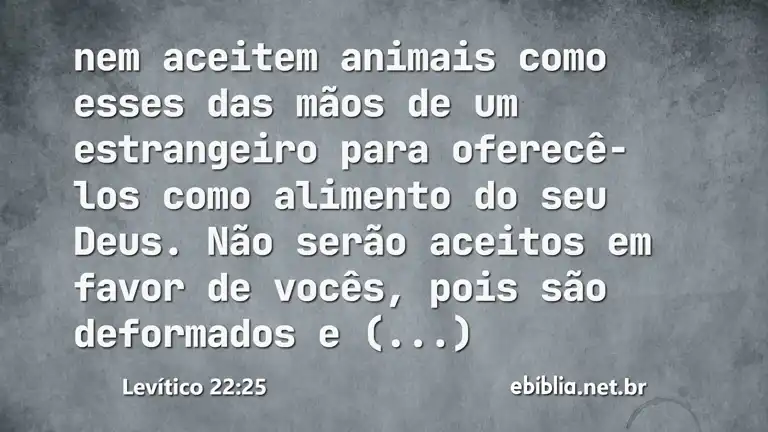 Levítico 22:25