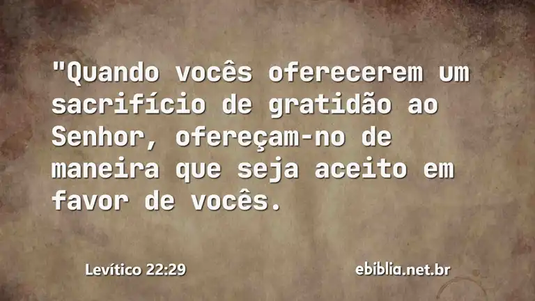 Levítico 22:29