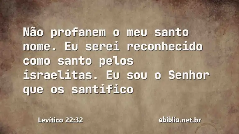 Levítico 22:32