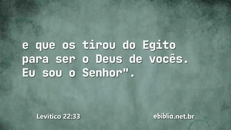 Levítico 22:33