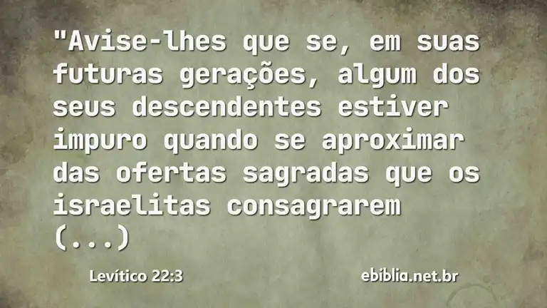 Levítico 22:3