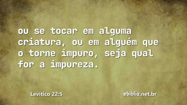 Levítico 22:5